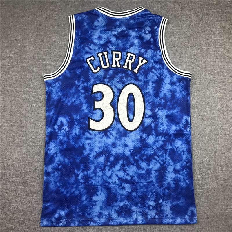Men's Golden State Warriors Stephen Curry Mitchell & Ness Blue Swingman Jersey1