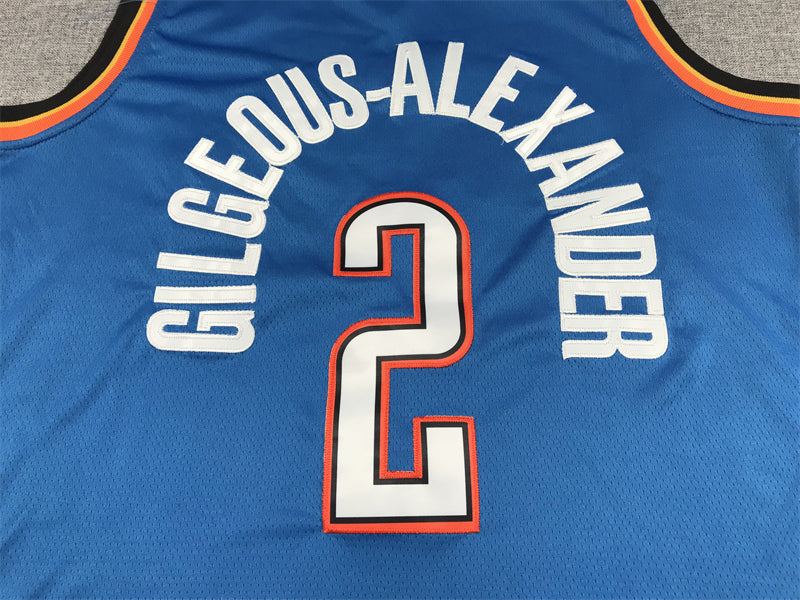 Men's Oklahoma City Thunder Shai Gilgeous-Alexander #2 Blue 2022/23 Swingman Jersey1 - Icon Edition