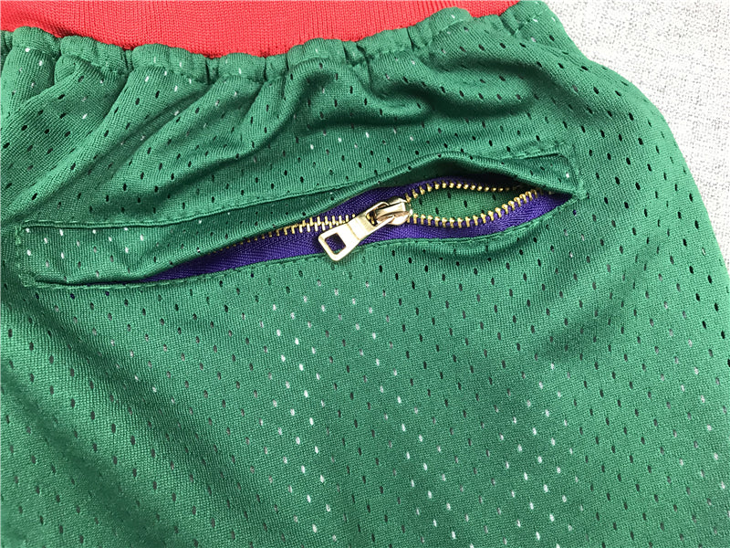 Men's Chicago Bulls Green Basketball Shorts1