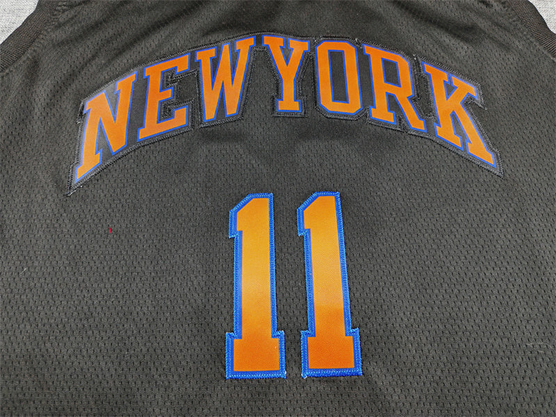 Men's New York Knicks Jalen Brunson #11 Black Game Jersey - Statement Edition