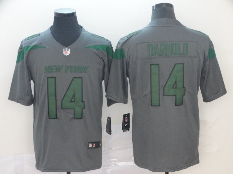 Men's New York Jets Sam Darnold #14 Gray Game Jersey1