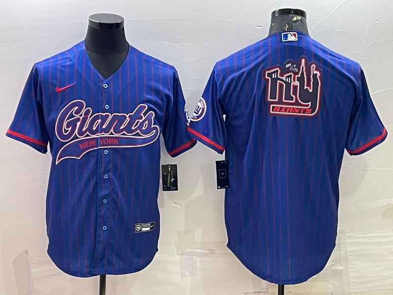 Men's New York Giants Blue Player Jersey1