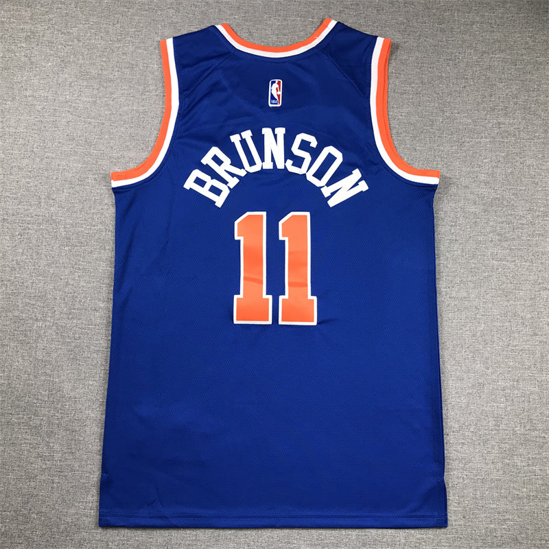 Men's New York Knicks Jalen Brunson #11 Blue Swingman Jersey1 - Icon Edition