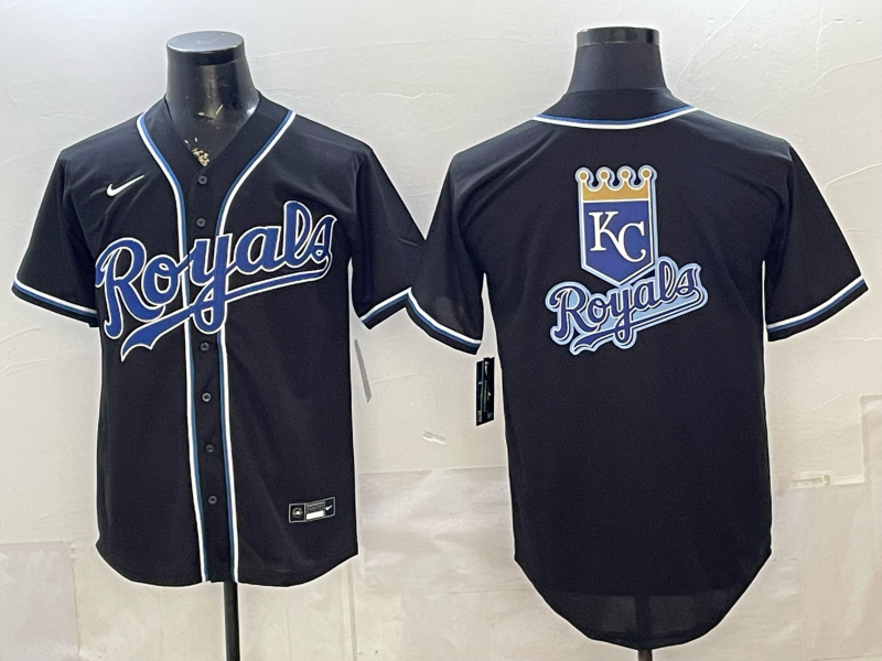 Men's Kansas City Royals Black Fashion Replica Out Jersey