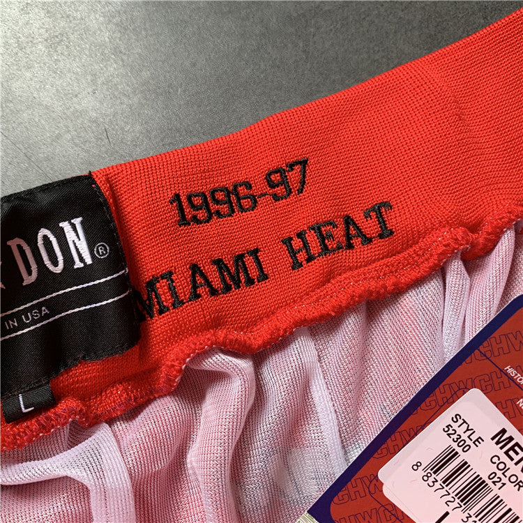 Men's Miami Heat Red Basketball Shorts1