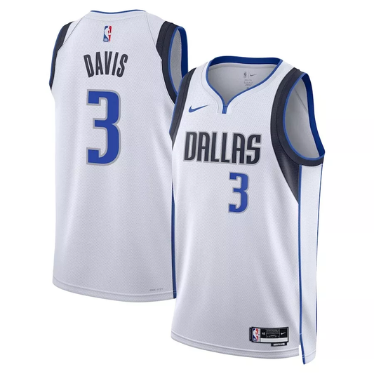 Men's Dallas Mavericks Anthony Davis #3 White Swingman Jersey1 - Association Edition
