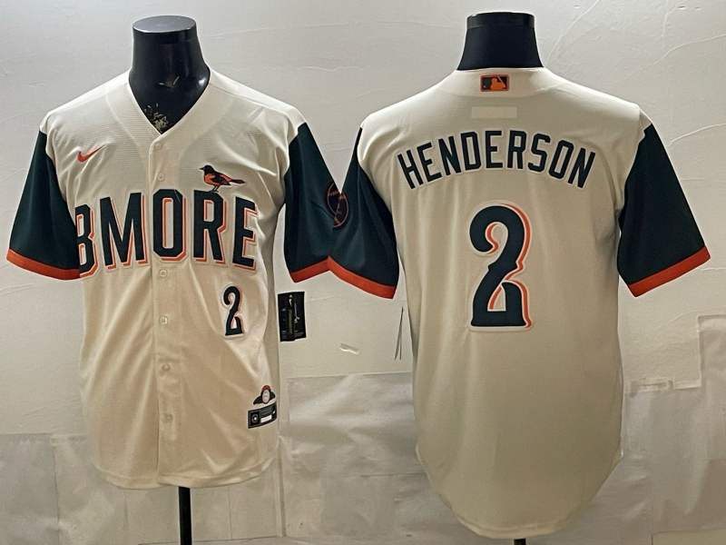 Men's Baltimore Orioles Gunnar Henderson #2 Cream 2026 City Connect Stadium Jersey