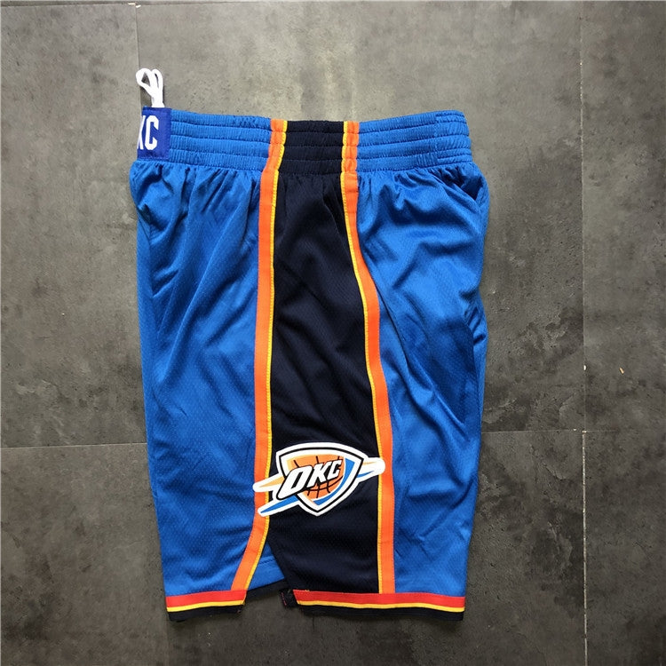 Men's Oklahoma City Thunder Icon Edition Swingman Blue Performance Shorts1