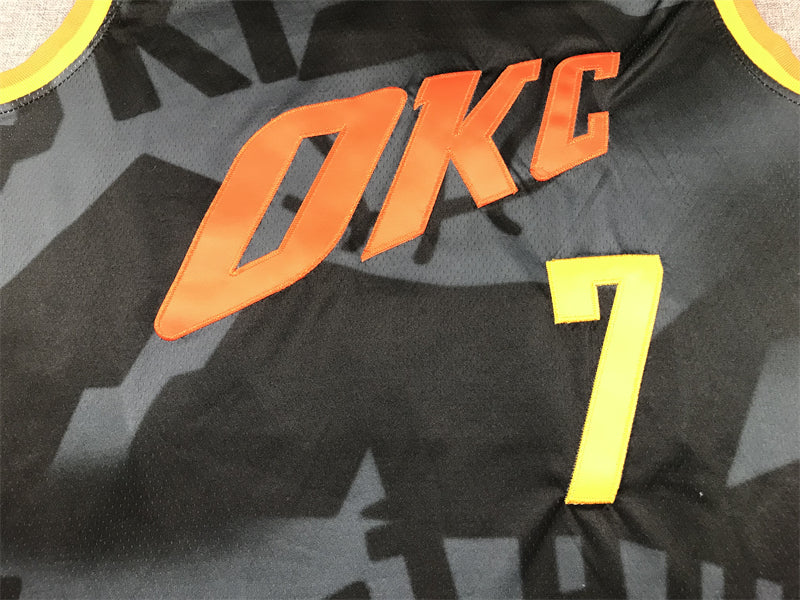 Men's Oklahoma City Thunder Chet Holmgren #7 Black 2023/24 Swingman Jersey1 - City Edition