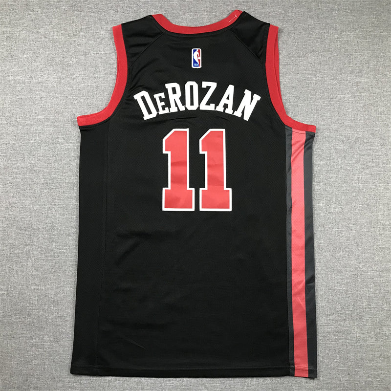 Men's Chicago Bulls DeMar DeRozan #11 Black 2023/24 Swingman Jersey1 - City Edition