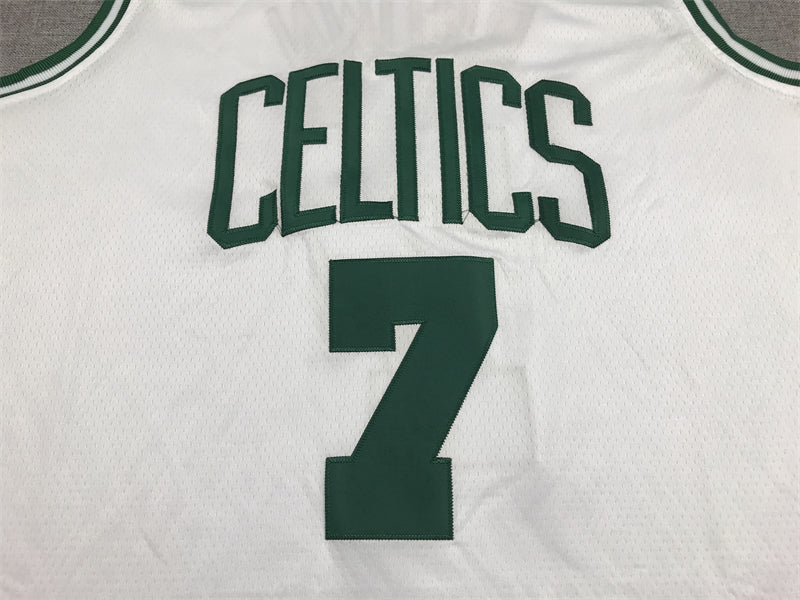 Men's Boston Celtics Jaylen Brown #7 White 2022/23 Swingman Jersey1 - Association Edition
