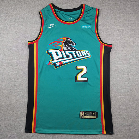 Men's Detroit Pistons Cade Cunningham #2 Teal 2022/23 Swingman Jersey1 - Classic Edition