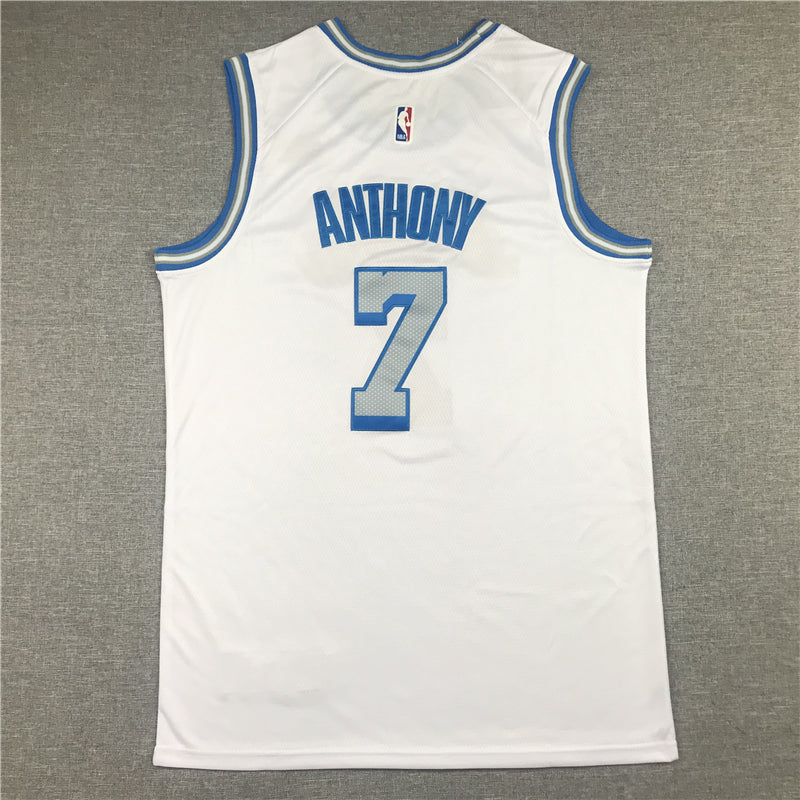 Men's Los Angeles Lakers Carmelo Anthony White Swingman Jersey1 - City Edition