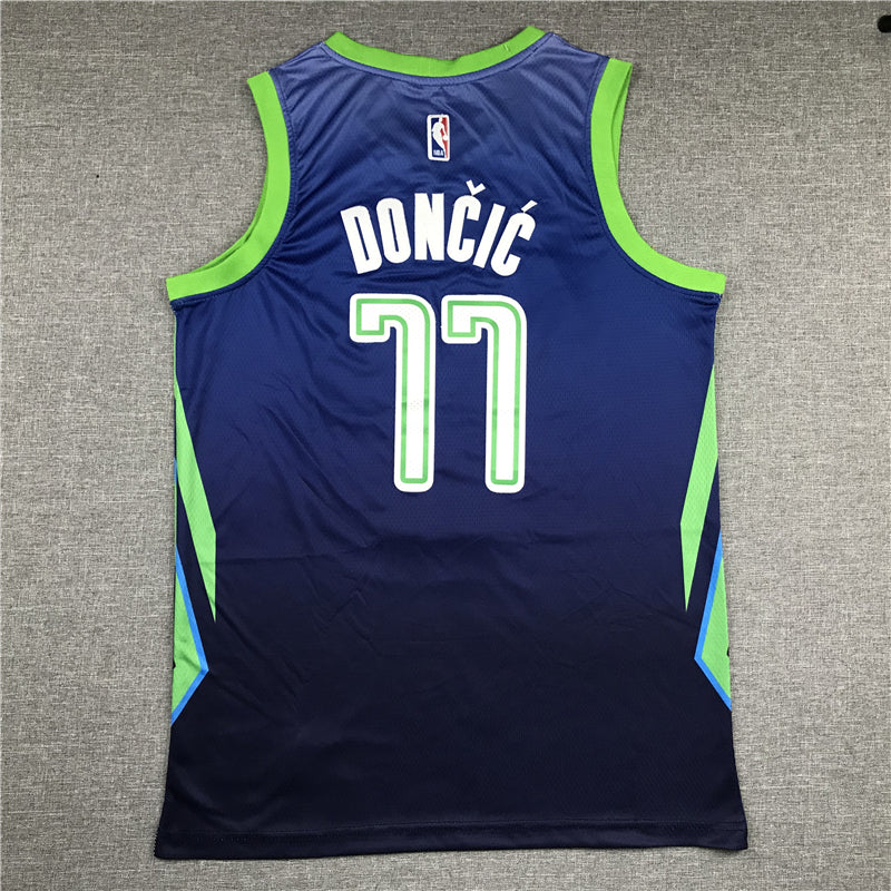 Men's Dallas Mavericks Luka Doncic #77 Blue Replica Jersey1