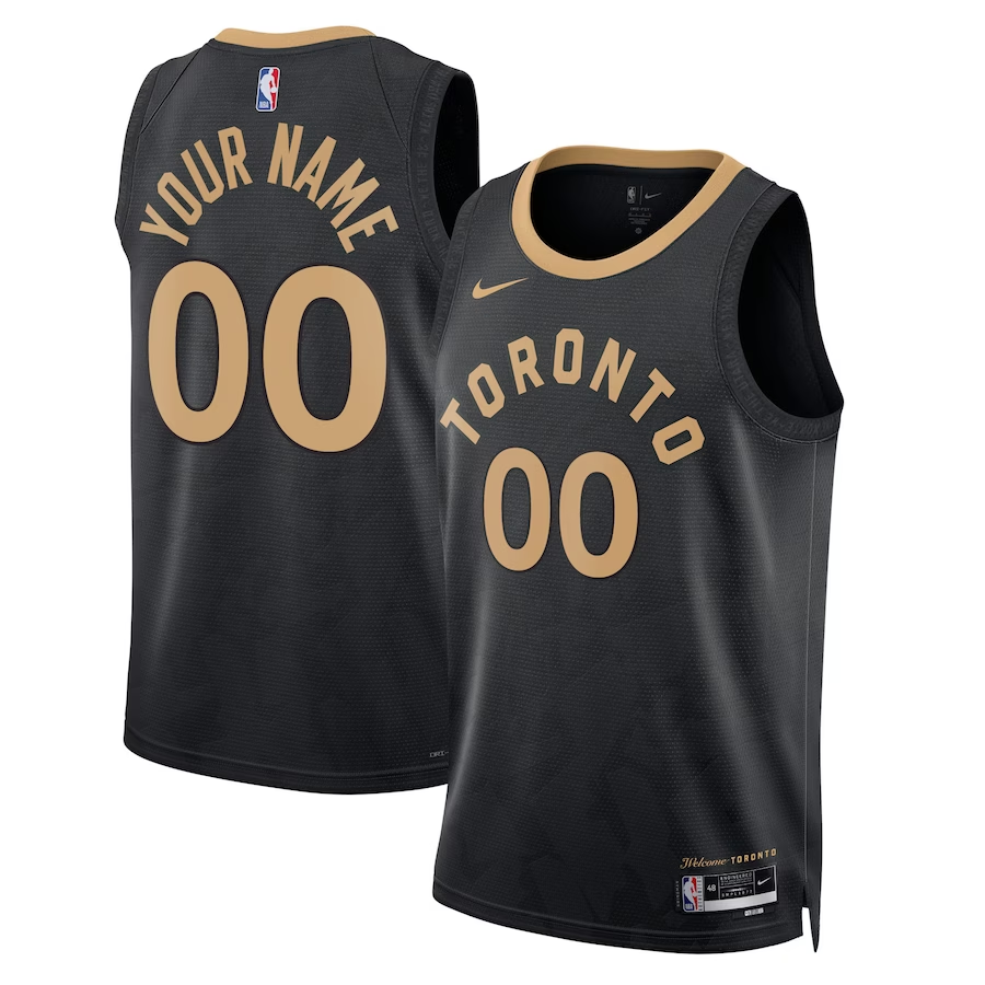 Men's Toronto Raptors Black 2022/23 Swingman Custom Jersey1 - City Edition