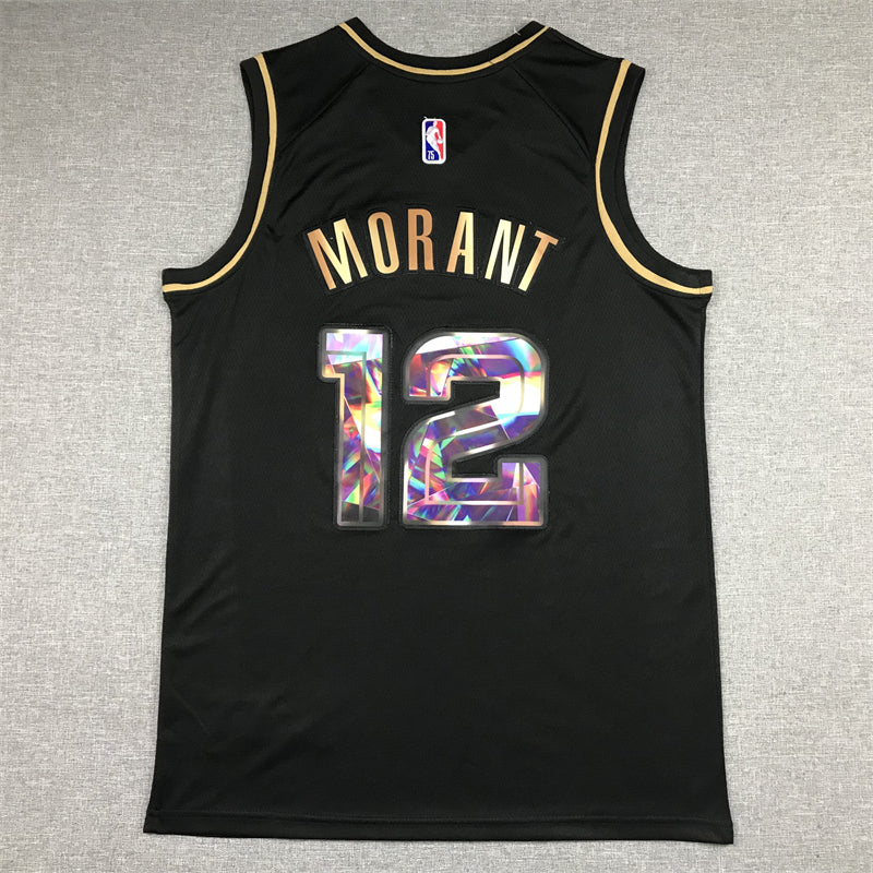 Men's Memphis Grizzlies Ja Morant #12 Black Diamond Swingman Authentic Jersey1