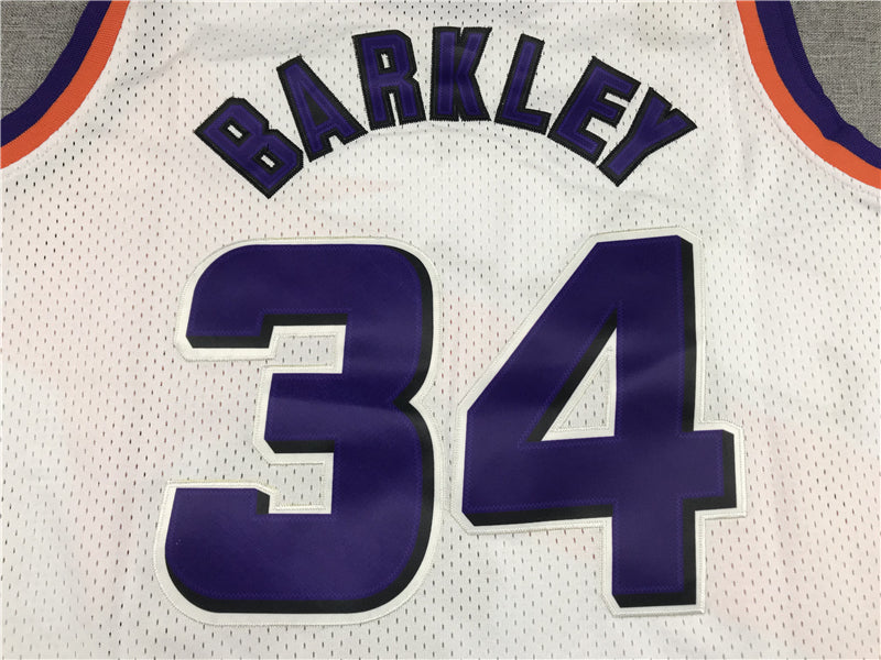 Men's Phoenix Suns Charles Barkley #34 NBA White 1992-93 Swingman Jersey1