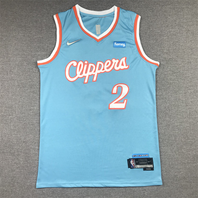 Men's LA Clippers Kawhi Leonard Blue 2021/22 Swingman Jersey1 - City Edition