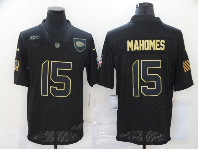 Men's Kansas City Chiefs Patrick Mahomes 2020 Salute To Service Limited Jersey1