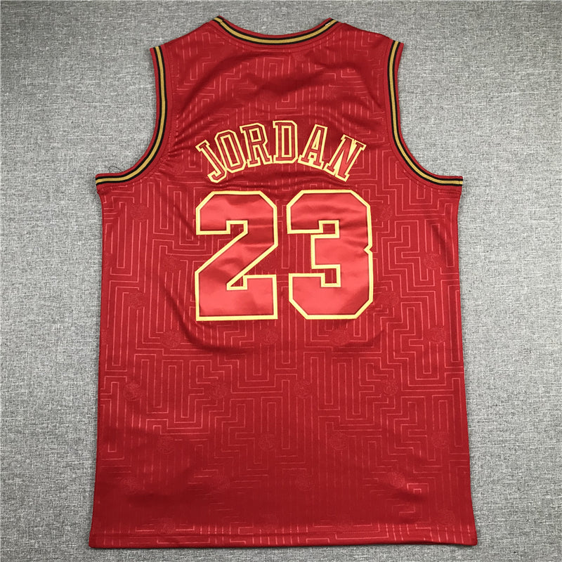 Men's Chicago Bulls Michael Jordan Red 1997-98 Hardwood Classics Swingman Jersey1