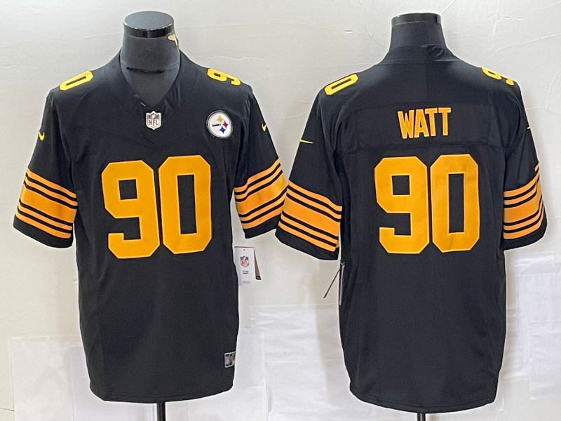 Men's Pittsburgh Steelers T.J. Watt #90 Black Alternate Legend Jersey1