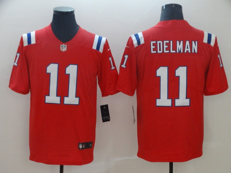 Men's New England Patriots Julian Edelman #11 Red Game Jersey1