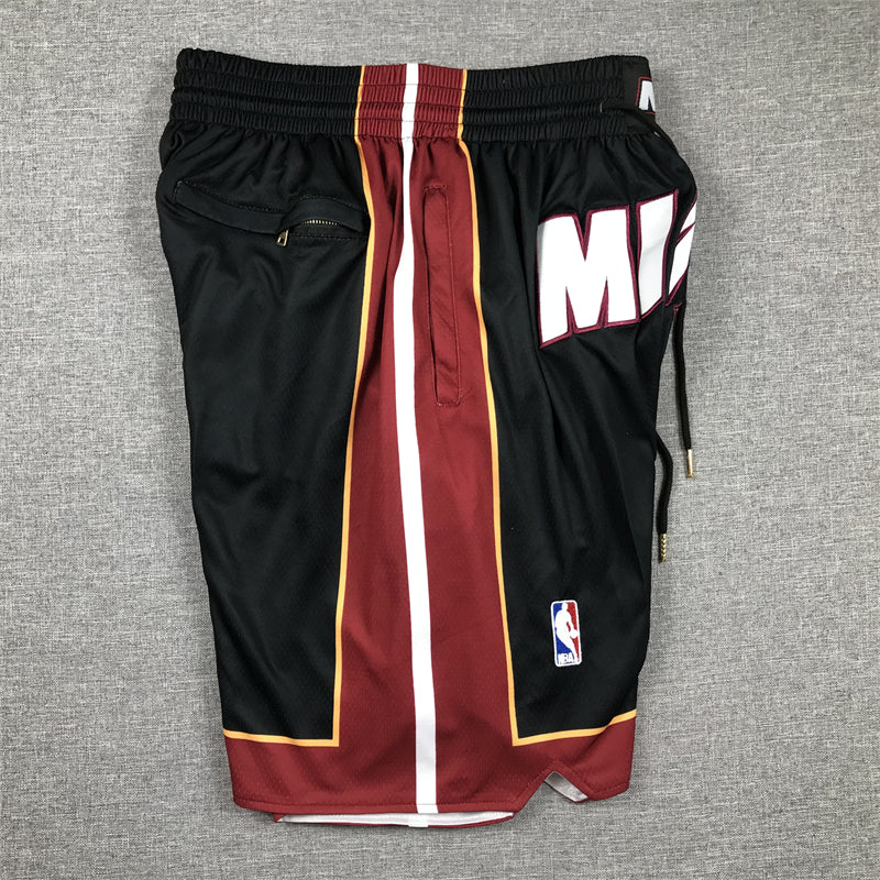 Men's Miami Heat Black Pocket Shorts1