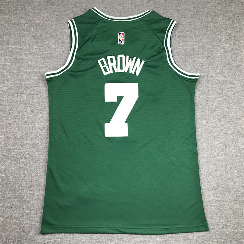 Men's Boston Celtics Jaylen Brown #7 Green 2022/23 Swingman Jersey1 - Icon Edition