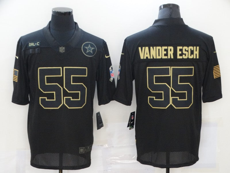 Men's Dallas Cowboys Leighton Vander Esch #55 Black Player Game Jersey1