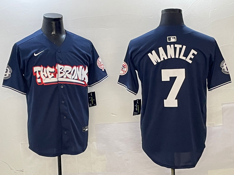 Men's New York Yankees Mickey Mantle Navy Limited Player Jersey1