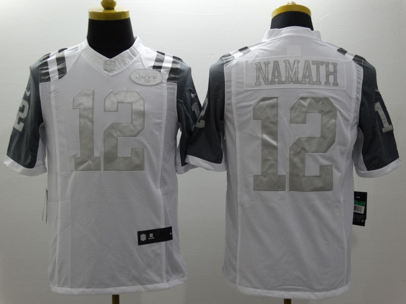 Men's New York Jets Joe Namath #12 White Game Player Jersey1