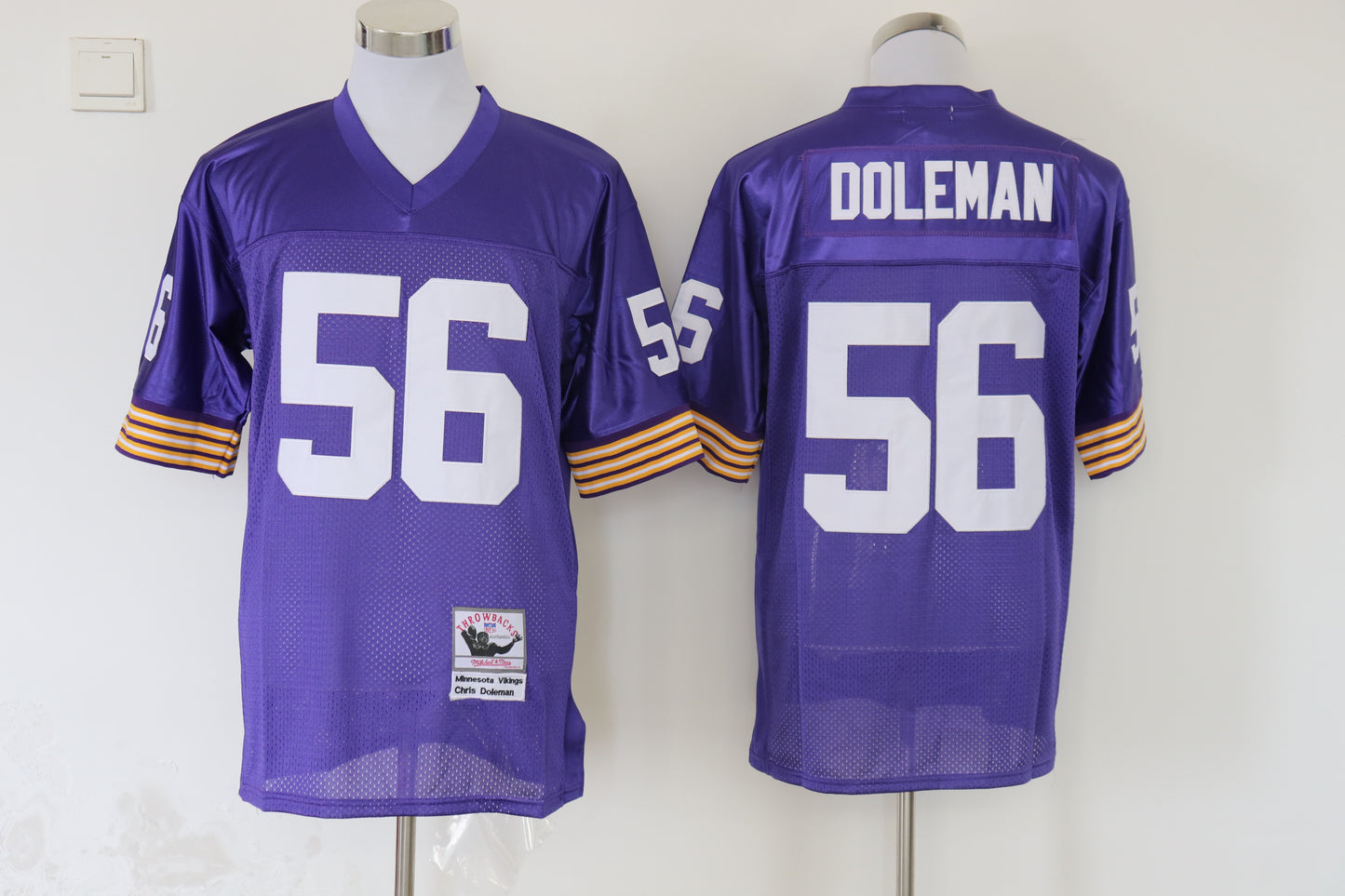 Men's Minnesota Vikings Chris Doleman Mitchell & Ness Purple Legacy Replica Jersey1