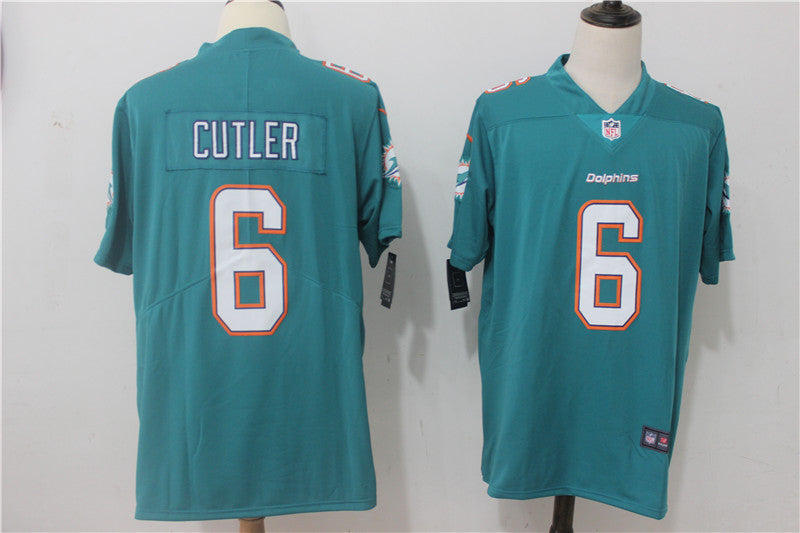 Men's Miami Dolphins Jay Cutler #6 Green Game Jersey1