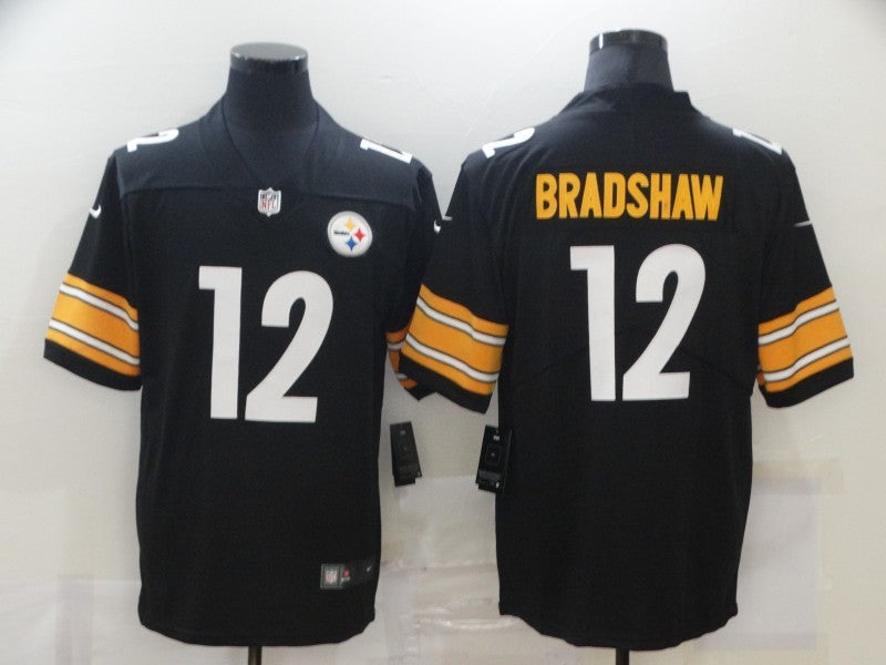 Men's Pittsburgh Steelers Terry Bradshaw #12 Black Game Jersey1