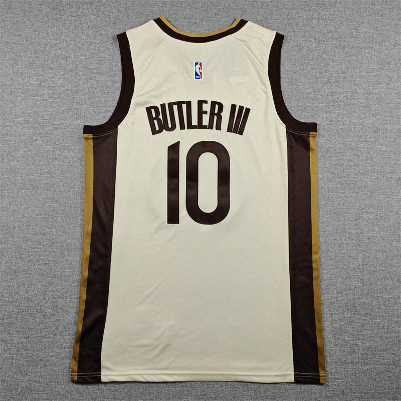 Men's Golden State Warriors Jimmy Butler III #10 Tan 2025/26 Game Jersey - City Edition