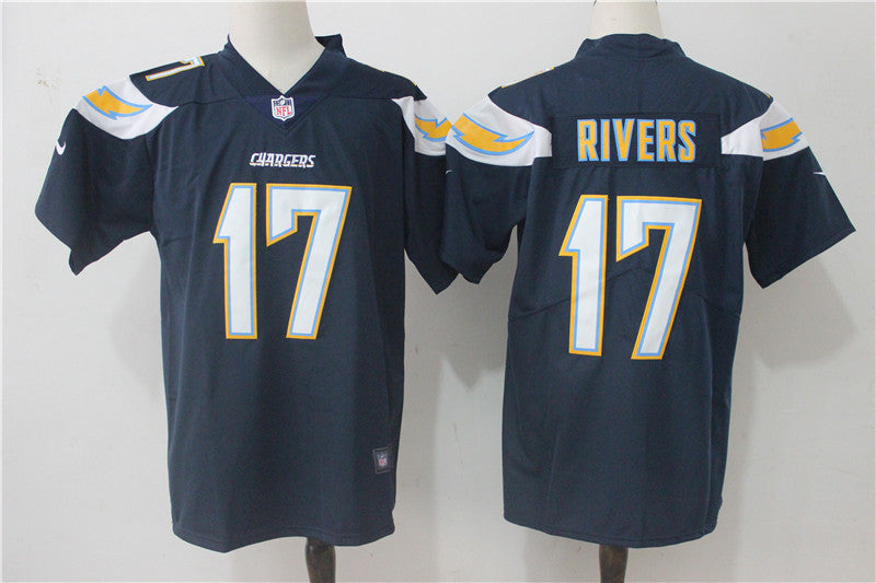 Men's Los Angeles Chargers Philip Rivers #17 Navy Game Jersey1