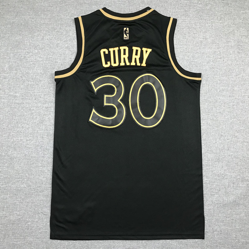 Men's Golden State Warriors Stephen Curry #30 Black Classic Swingman Jersey1