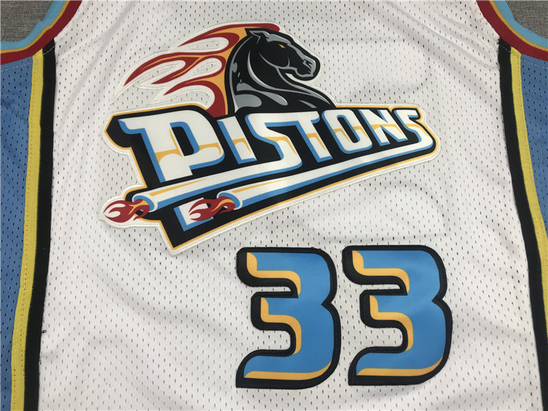 Men's Detroit Pistons Grant Hill 1998-99 White Hardwood Classics Swingman Jersey1
