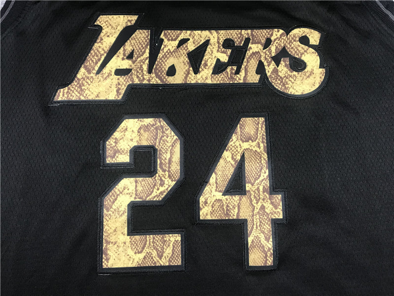 Men's Los Angeles Lakers Kobe Bryant #24 Black Swingman Player Jersey1