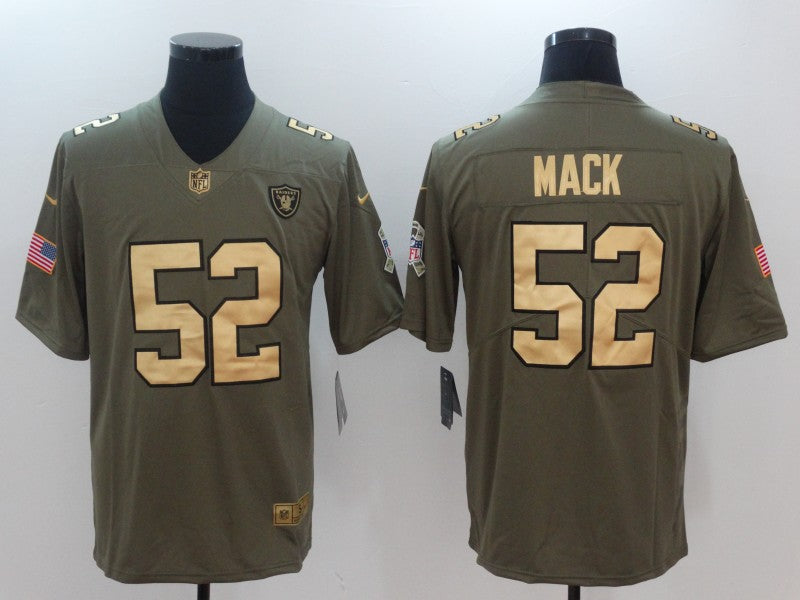 Men's Las Vegas Raiders Khalil Mack #52 Brown Player Game Jersey1
