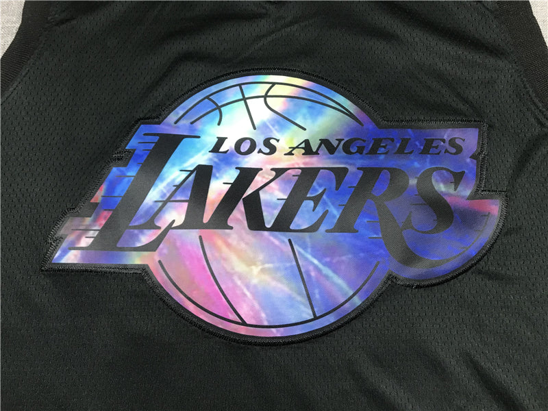 Men's Los Angeles Lakers LeBron James #23 Black Player Jersey1