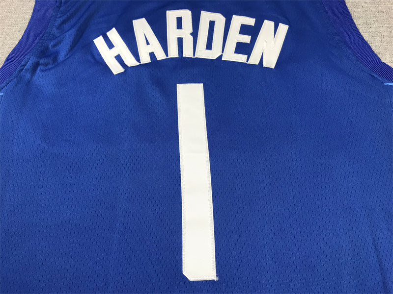 Men's LA Clippers James Harden #1 Royal Swingman Jersey1 - Icon Edition