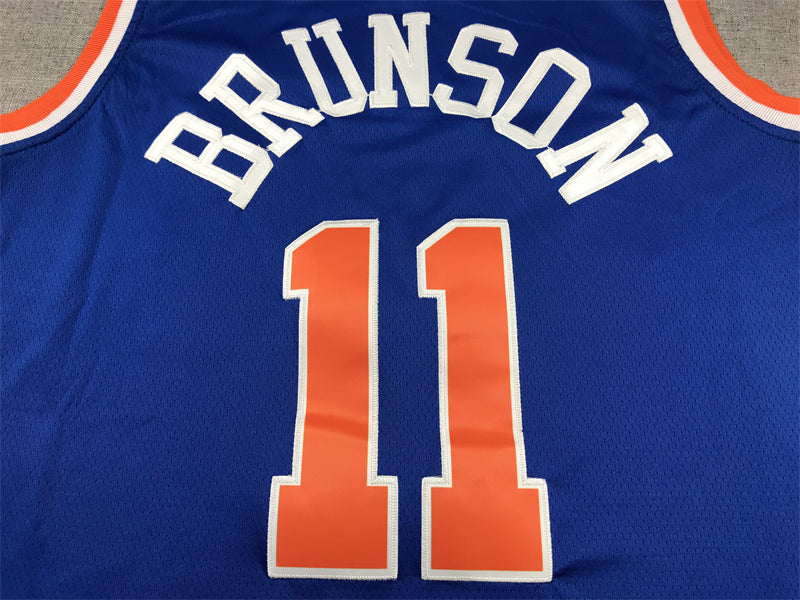 Men's New York Knicks Jalen Brunson #11 Blue Swingman Jersey1 - Icon Edition