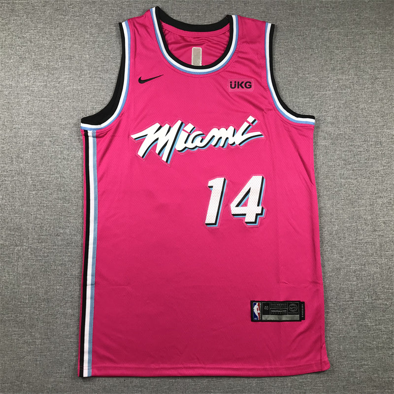 Men's Miami Heat Tyler Herro #14 Pink 2020/21 Swingman Jersey1