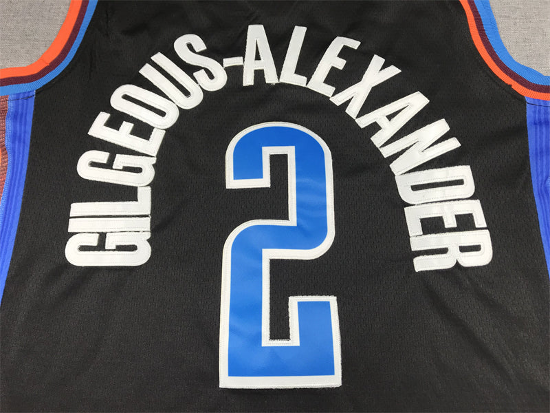 Men's Oklahoma City Thunder Shai Gilgeous-Alexander #2 Anthracite 2022/23 Fastbreak Jersey1 - City Edition