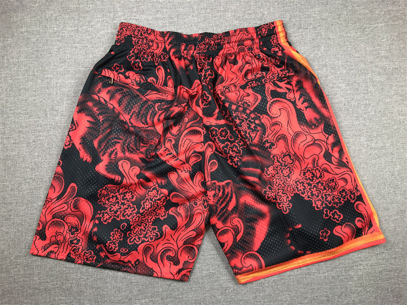 Men's Miami Heat Red Year of the Tiger Edition Pocket Shorts1