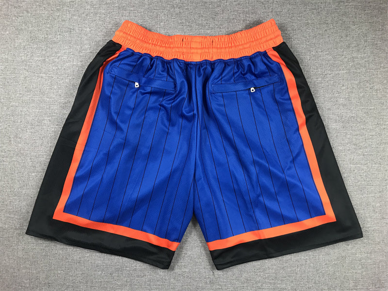 Men's New York Knicks Blue City Edition Pocket Shorts1