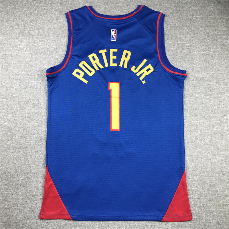 Men's Denver Nuggets Michael Porter Jr. #1 Blue 2022/23 Swingman Jersey1 - Statement Edition