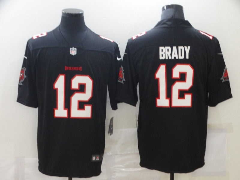 Men's Tampa Bay Buccaneers Tom Brady #12 Black Player Game Jersey1