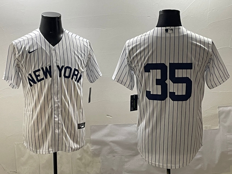 Men's New York Yankees Cody Bellinger #35 White Replica Player Jersey1